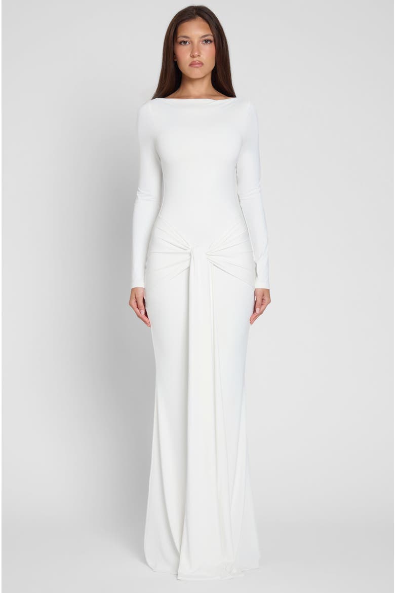 Oasis Knot Maxi Dress, Main, color, White