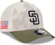 New Era Men's New Era Light Beige/Olive San Diego Padres 2025 Armed Forces Day 9FORTY M-Crown A-Frame Adjustable Hat