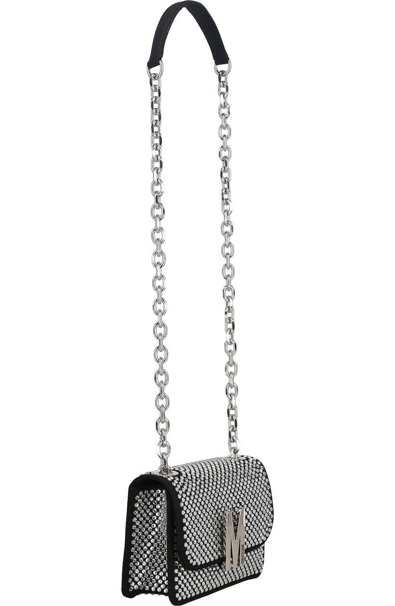 Moschino Crystal Embellished Crossbody Bag, Alternate, color,