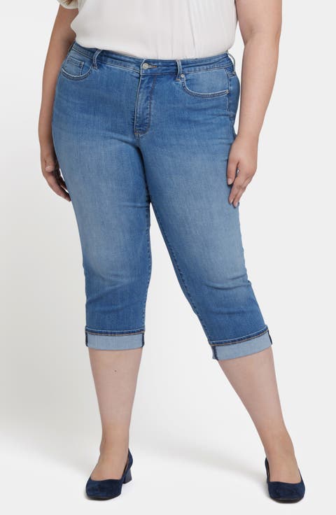 Marilyn Cuffed Capri Jeans (Plus)