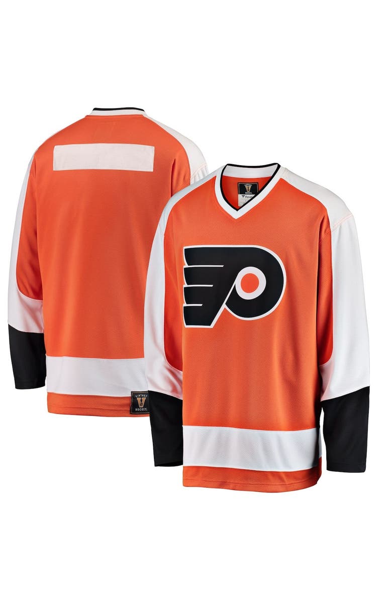 FANATICS Men's Fanatics Branded Orange Philadelphia Flyers Premier Breakaway Heritage Blank Jersey, Alternate, color, Orange