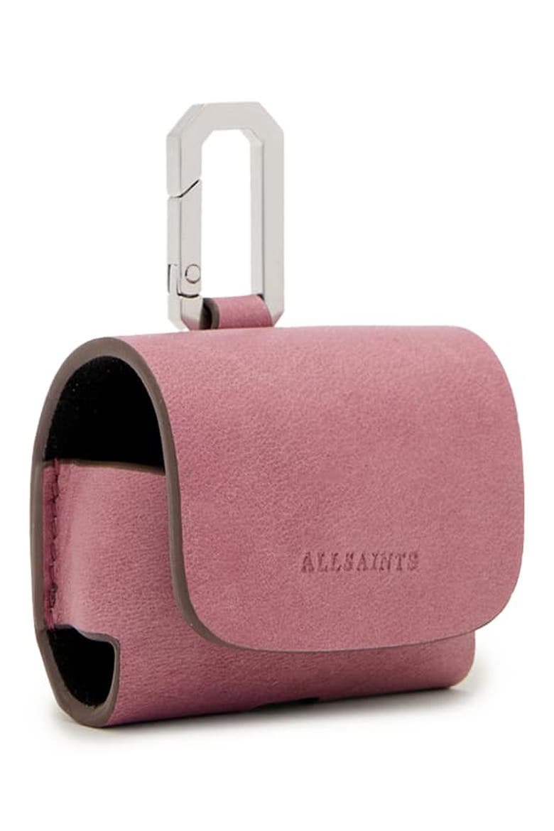 Hex Leather AirPod Case, Alternate, color, RASPBERRY PINK