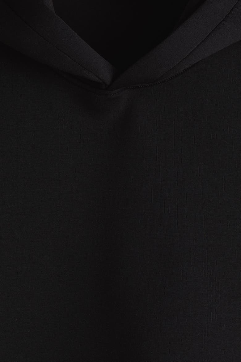 Loose-fit Scuba Knit Hoodie, Alternate, color, Black