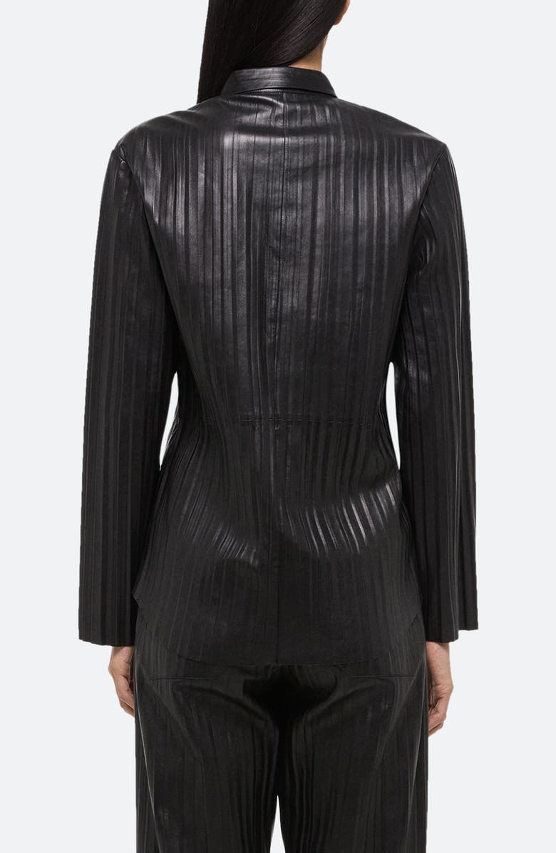 Helmut Lang Pleated Leather Shirt, Alternate, color, 