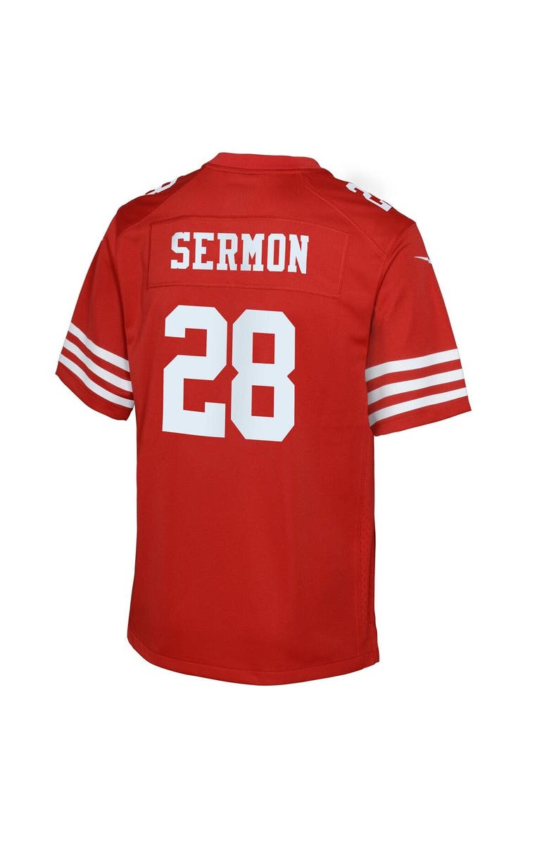 Nike Youth Nike Trey Sermon Scarlet San Francisco 49ers Game Jersey, Alternate, color, Scarlet
