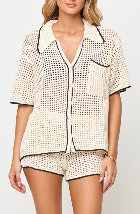 Scout Crochet Cover-Up Shirt
