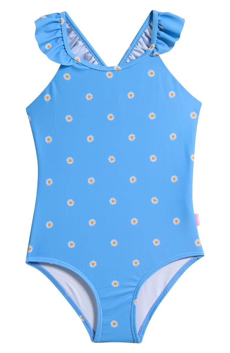 Seafolly Kids' Daisy Chain One-Piece Swimsuit, Main, color, Daisy Chain Blue