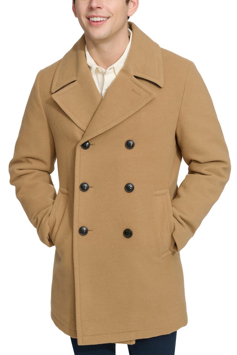 Double Breasted Walking Coat, Main, color, TAN