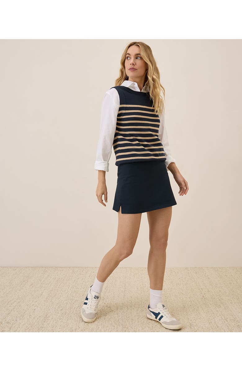 Pact On the Go-To Pocket Skort Made with Organic Cotton, Alternate, color, Midnight Blue