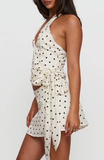 Beffanie Polka Dot Halter Top & Skort Set