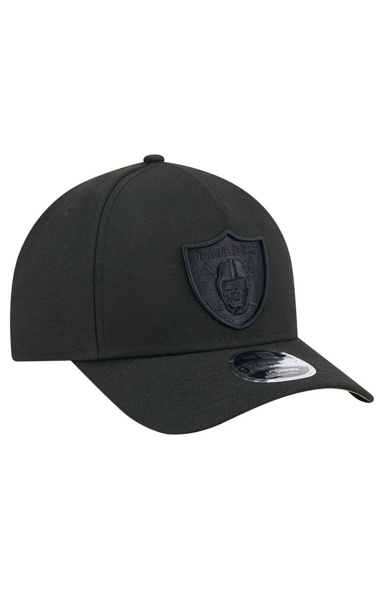 New Era Men's New Era  Black Las Vegas Raiders Team Collection 9FORTY M-Crown A-Frame Adjustable Hat, Alternate, color, 