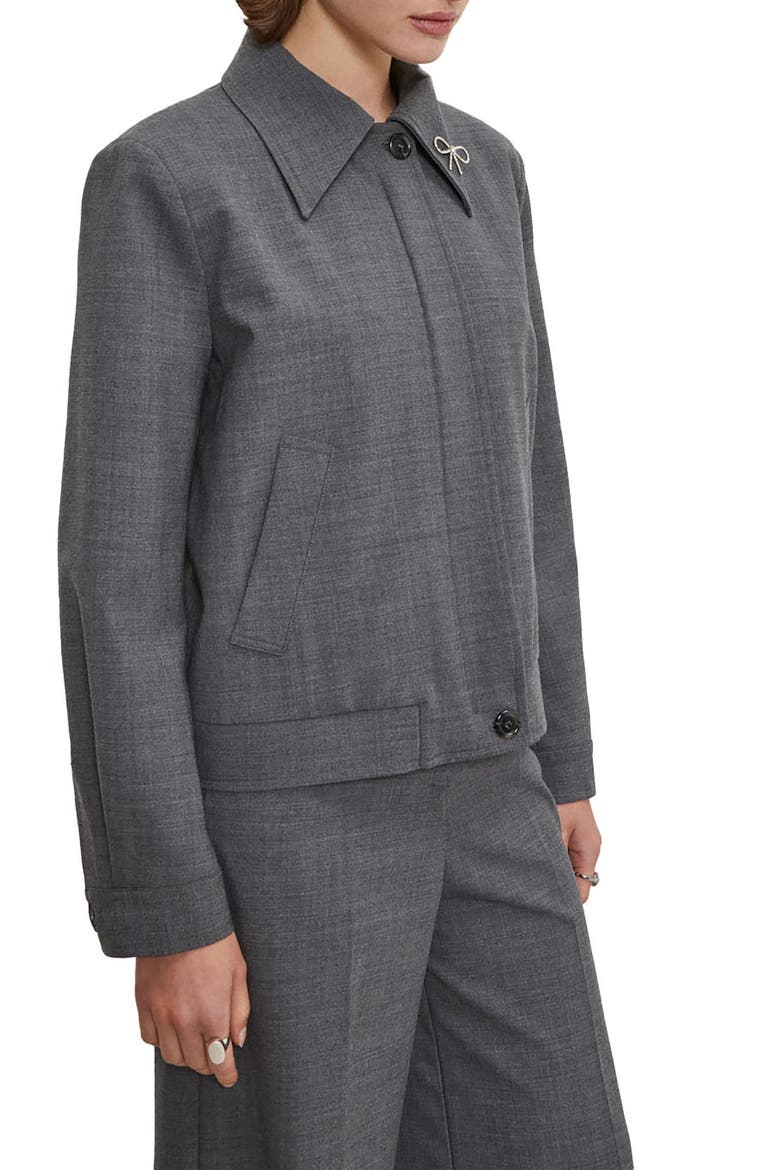 Jacket With Collar, Main, color, Grey