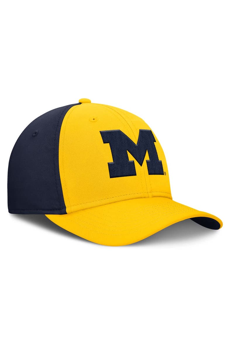 Jordan Brand Men's Jordan Brand Maize/Navy Michigan Wolverines 2025 Sideline Rise Local Performance Flex Hat, Alternate, color, 