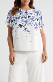 KASPER Flutter Sleeve Top
