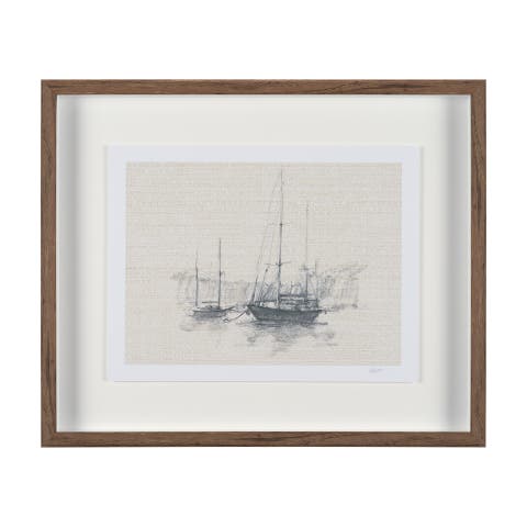 Sail Away by Studio a Hand Embellished Framed Art Print Matted under Glass