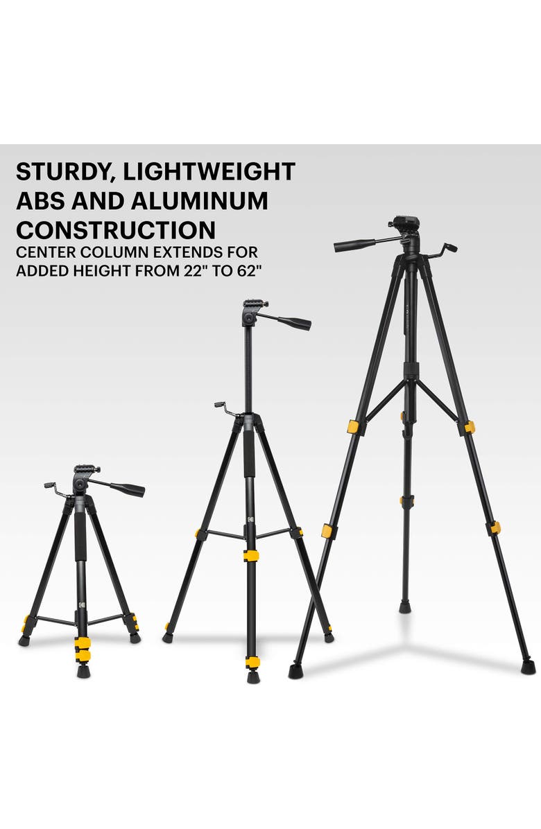 Kodak PhotoGear 62-inch Camera Tripod, Alternate, color, Black