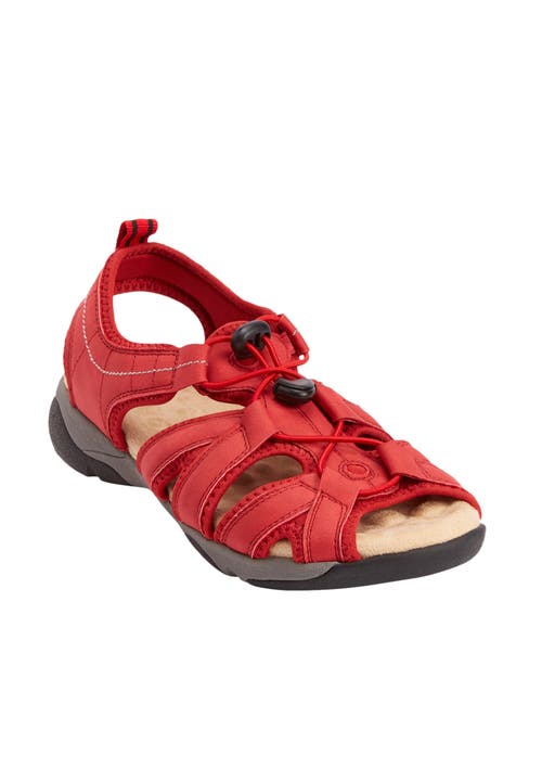 Comfortview The Trek Sandal in Hot Red at Nordstrom, Size 7