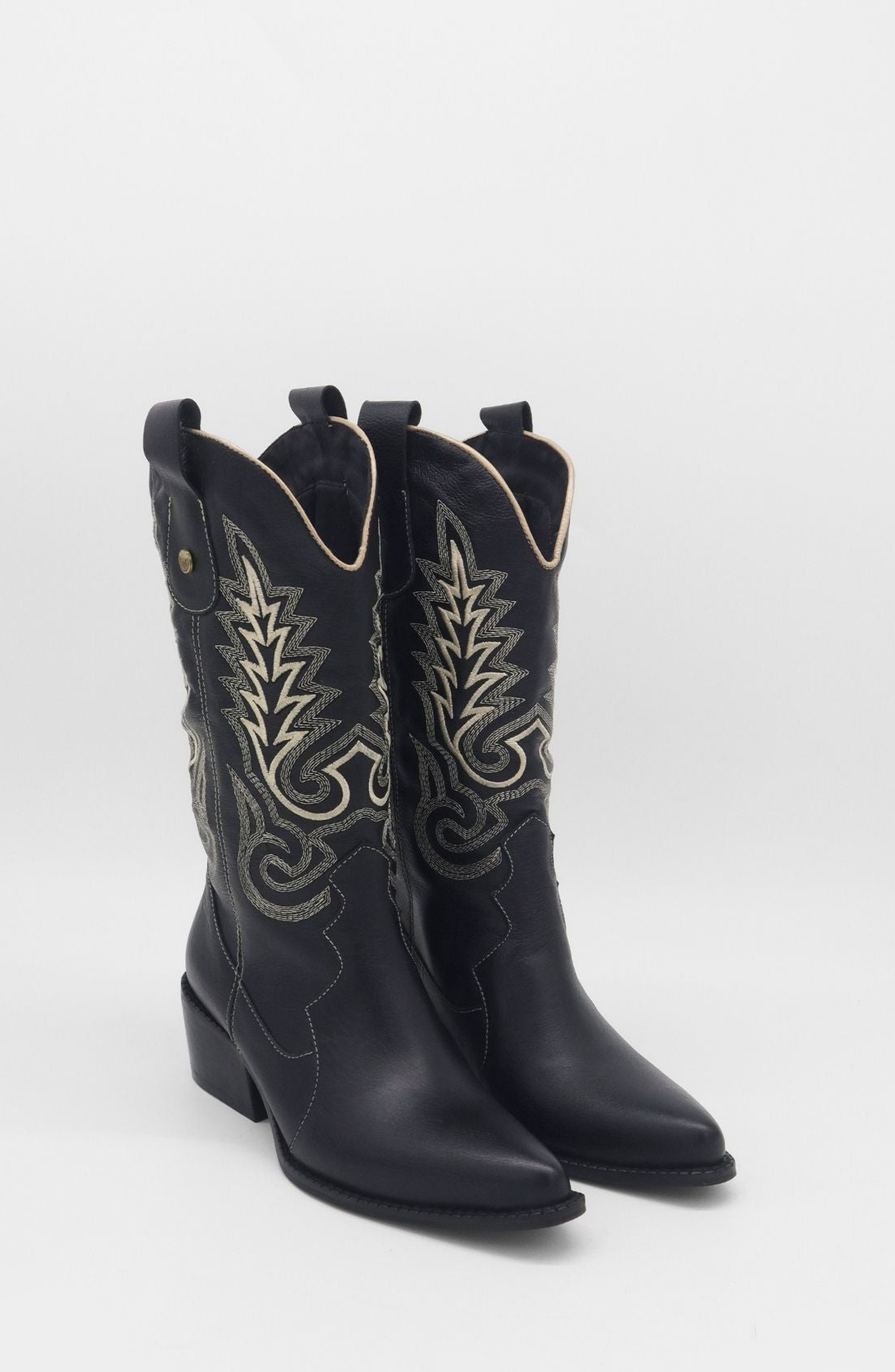 STIVALI NEW YORK Loyal Western Cowboy Boots, Alternate, color, Black