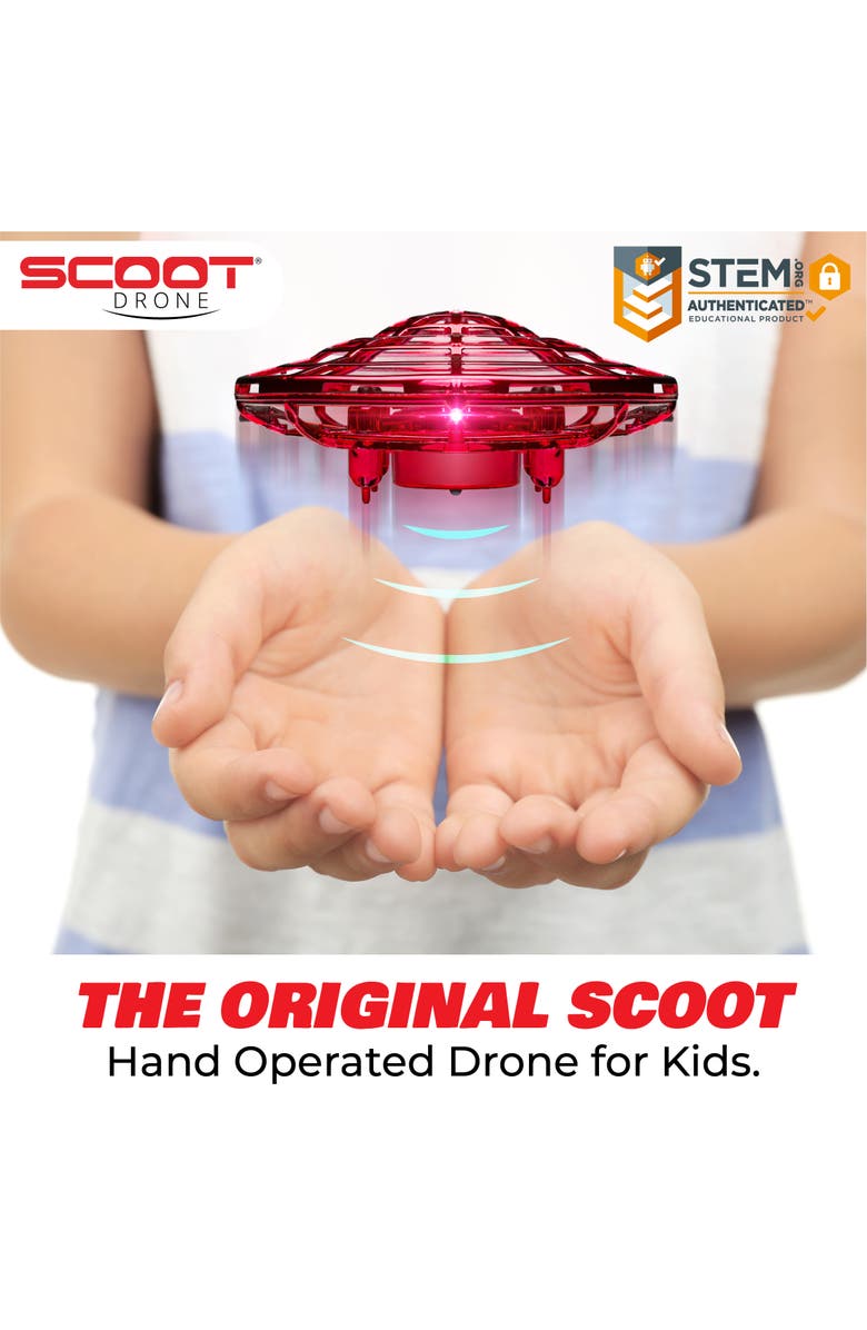 Force1 Scoot Hand Operated Drone -  Red, Alternate, color, Red
