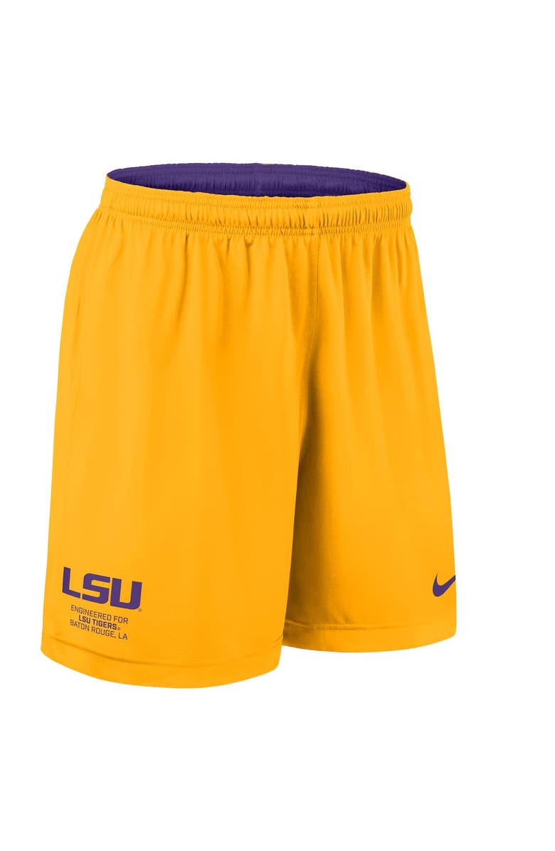 Nike Men's Nike Purple/Gold LSU Tigers 2025 Sideline Reversible Performance Shorts, Alternate, color, Purple