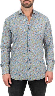 Maceoo Einstein Stretch Tetris Button-Up Shirt