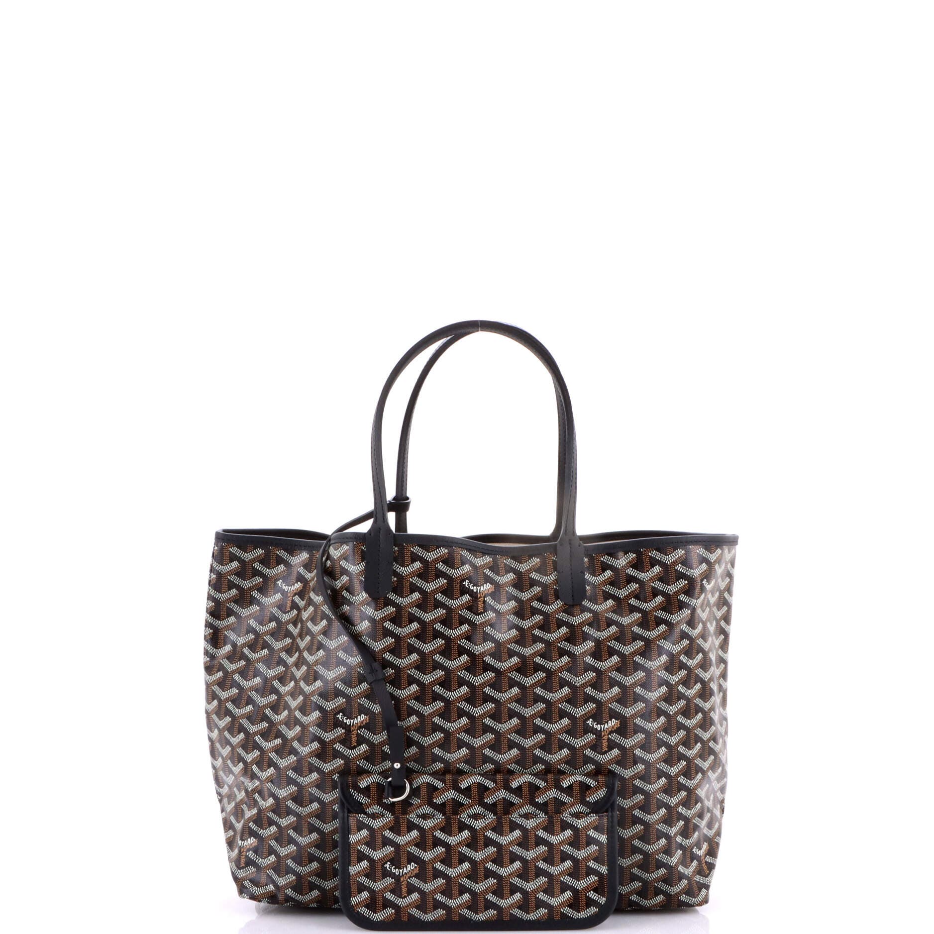 Pre-Owned Goyard Saint Louis Tote Coated Canvas PM, Alternate, color, Black