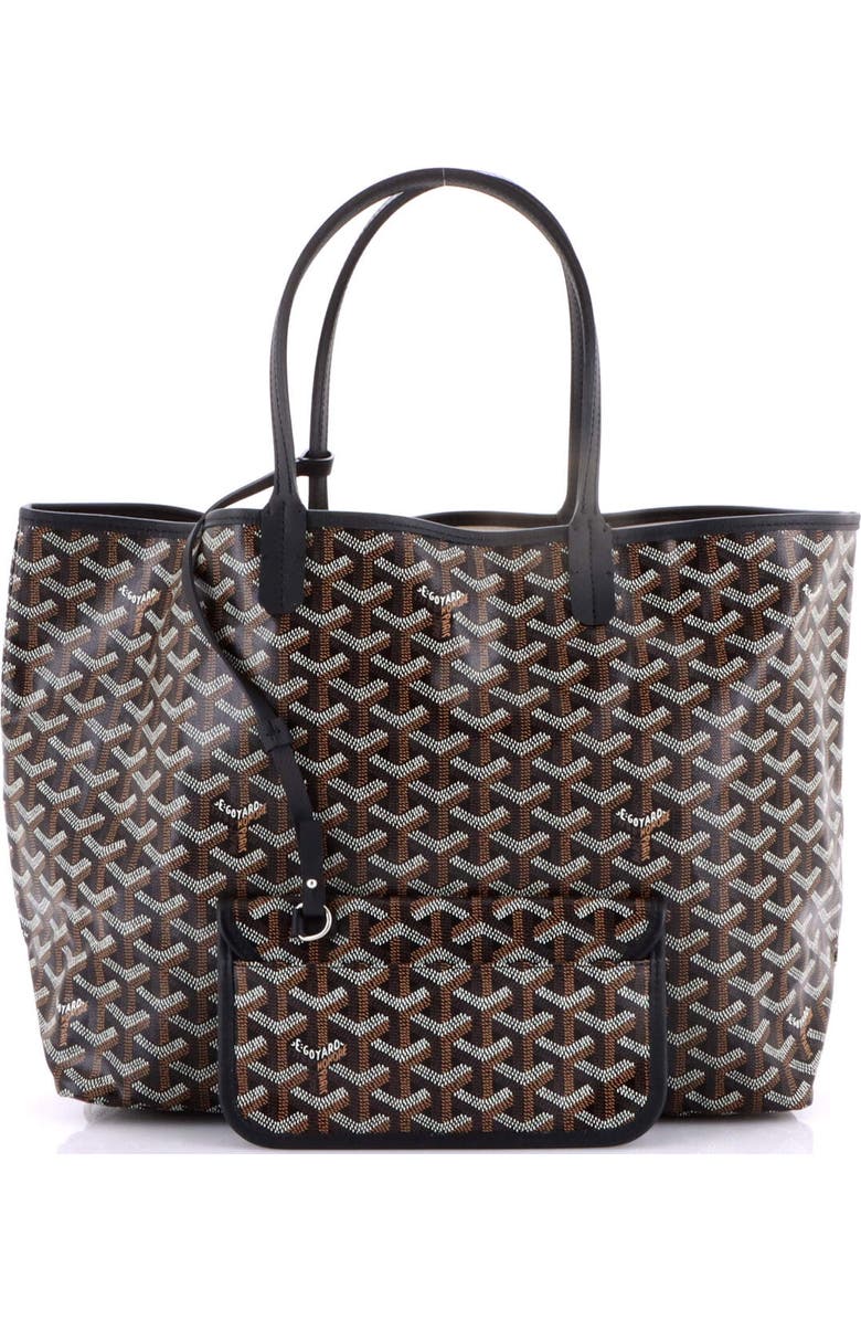 Pre-Owned Goyard Saint Louis Tote Coated Canvas PM, Alternate, color, Black