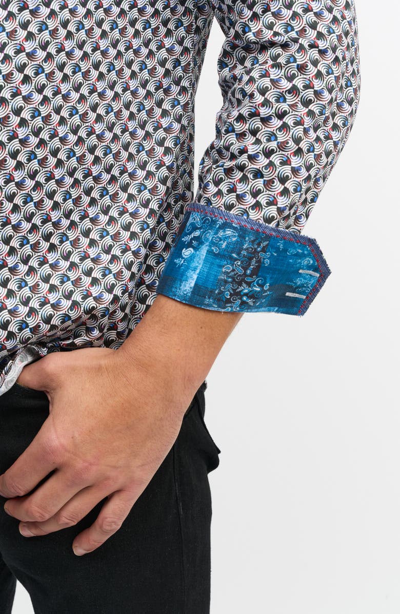 Robert Graham Spun Out Knit Button-Up Shirt, Alternate, color, Multi