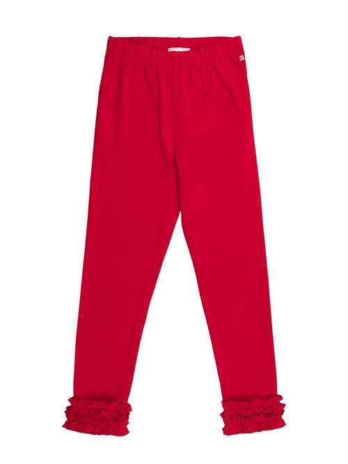 Rufflebutts Girls Ruffle Leggings In Red