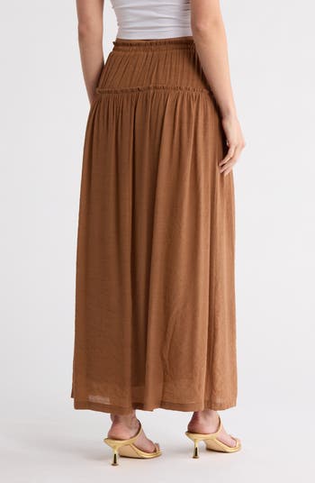 Bobeau Ruffle Edge Maxi Skirt Nordstromrack