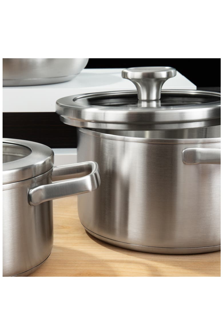 Leo Graphite 1.7-Quart Covered Stockpot, Alternate, color, GREY