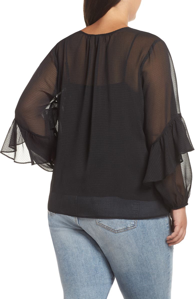 1.STATE Check Tie Neck Blouse, Alternate, color, 