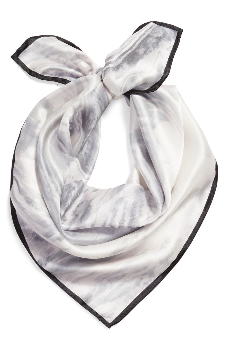 Nordstrom Silk Printed Square Scarf, Alternate, color,