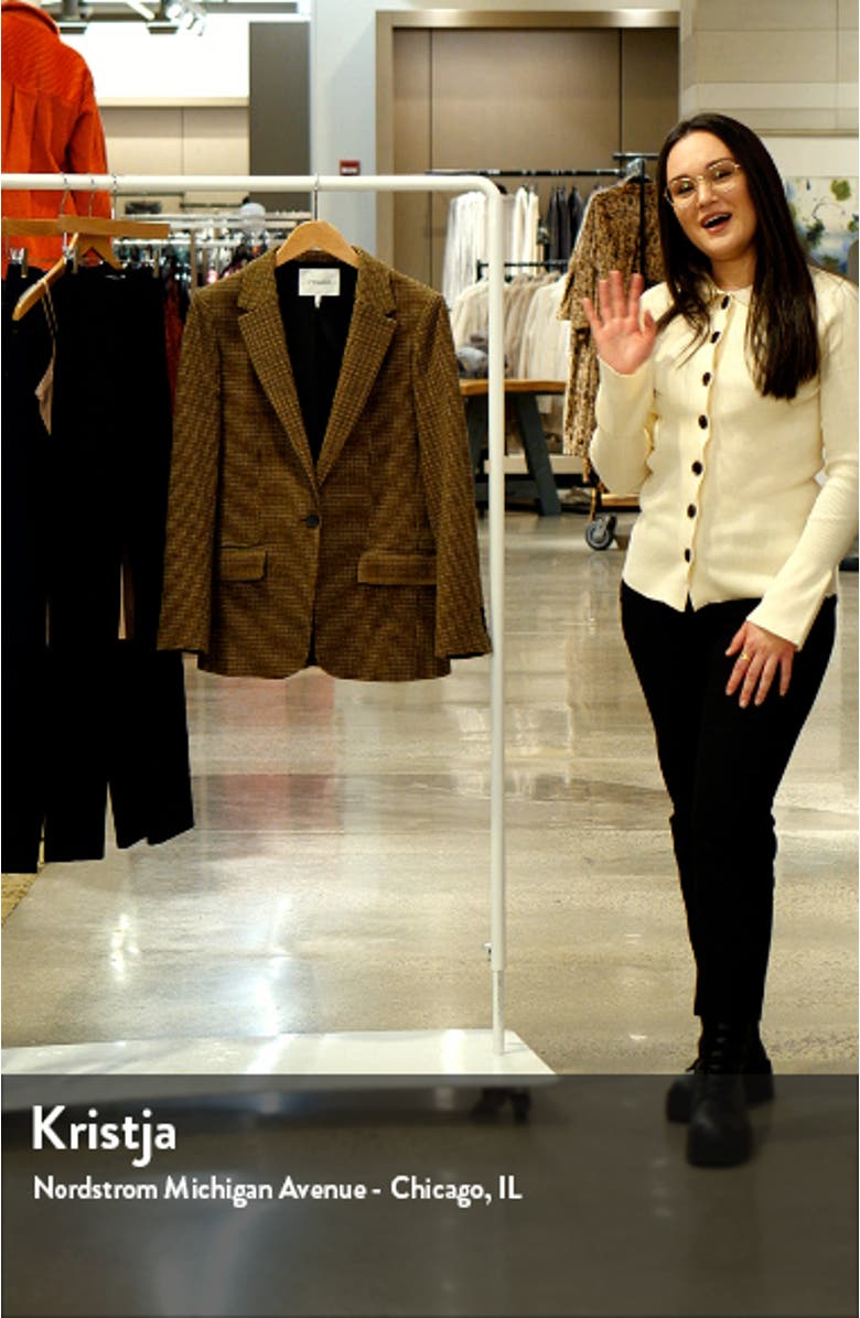 '70s Houndstooth Wool Blend Blazer, sales video thumbnail