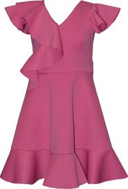 Iris & Ivy Kids' Flutter Scuba Knit Skater Dress