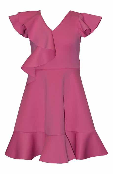 Iris & Ivy Kids' Flutter Scuba Knit Skater Dress