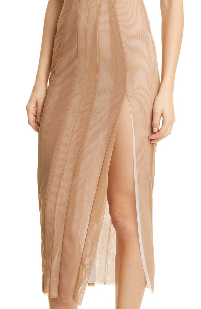 Kathryn Bowen Bustier Mesh Tank Dress, Alternate, color, 