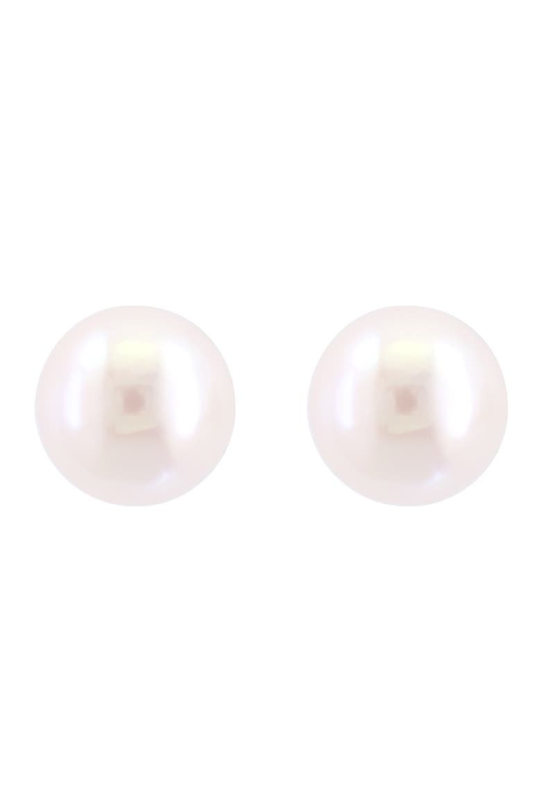 14K Gold Akoya Pearl Stud Earrings, Main, color, WHITE