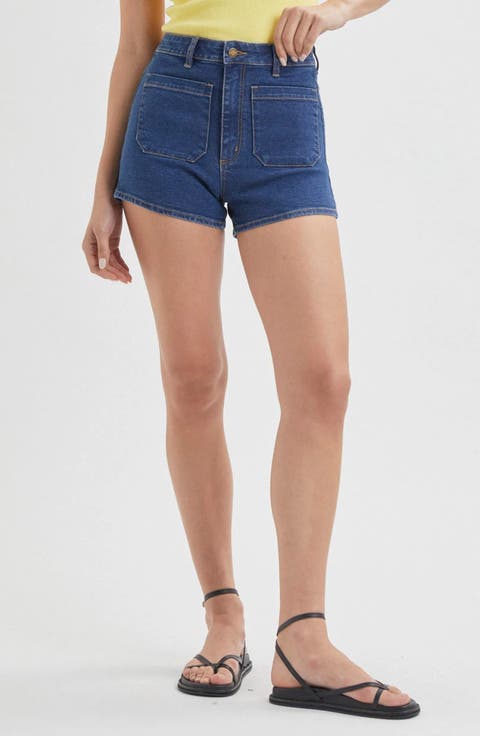 Dusters High Waist Denim Shorts (Billie Blue)