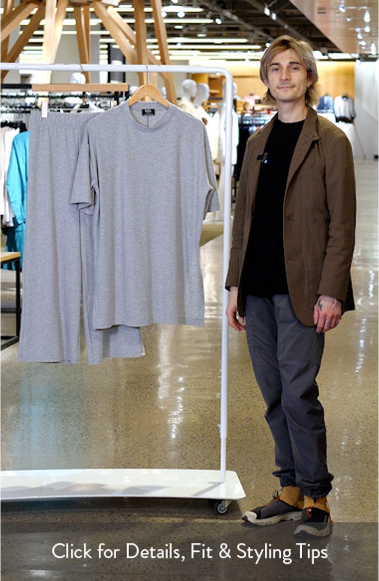 Lex Ribbed Oversize T-Shirt & High Waist Crop Pants Set, sales video thumbnail