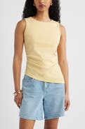 Open Edit Asymmetric Rib Cotton Tank