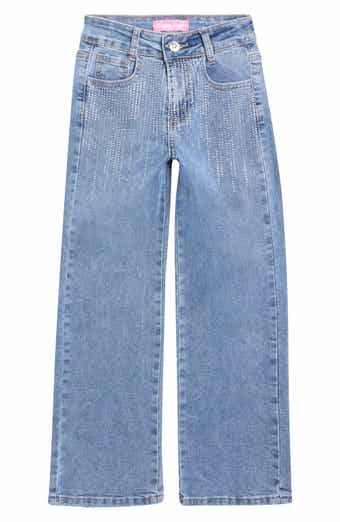 GOGO STAR Kids' Drippy Rhinestone Jeans