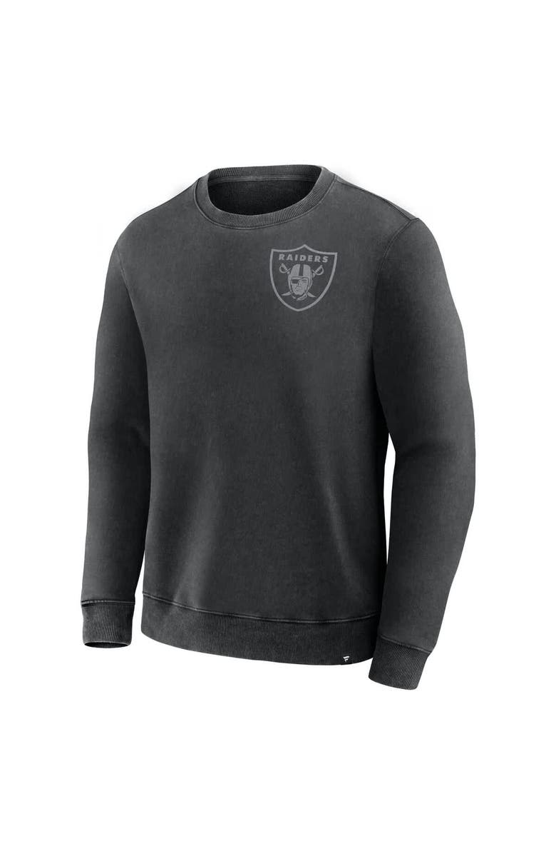 FANATICS Men's Fanatics Black Las Vegas Raiders Deep Route Pullover Sweatshirt, Alternate, color, Black