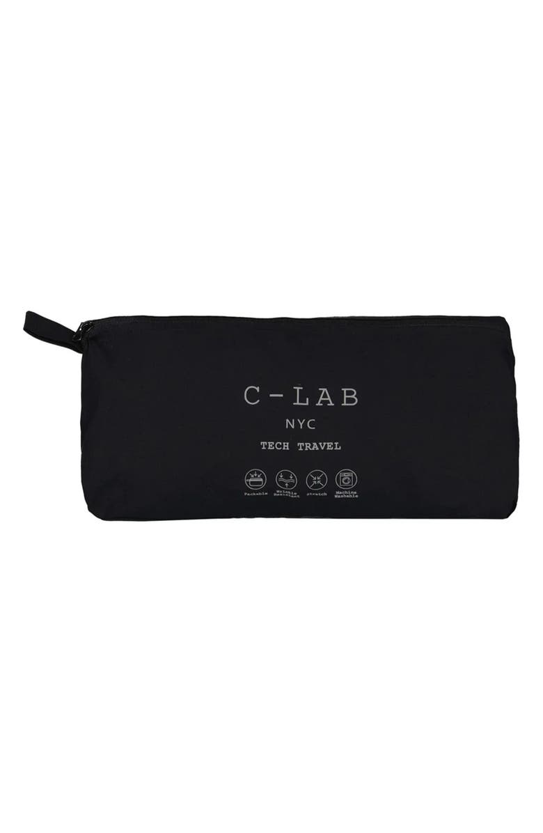 C-LAB NYC Packable Woven Tech Jacket, Alternate, color, Black