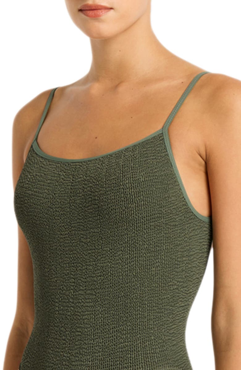 bond-eye Low Palace Textured Open Back One-Piece Swimsuit, Alternate, color, Khaki Eco
