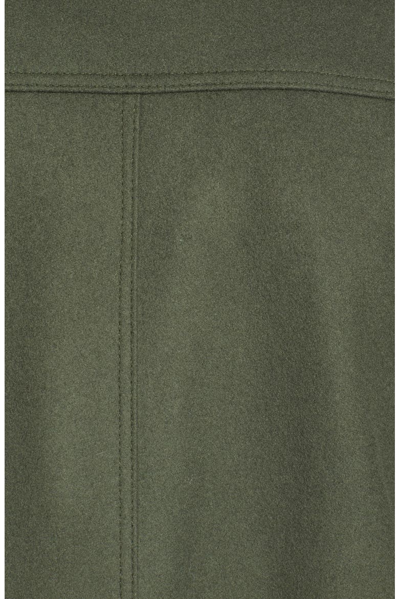 Funnel Neck Wool Blend Coat, Alternate, color, MOSS