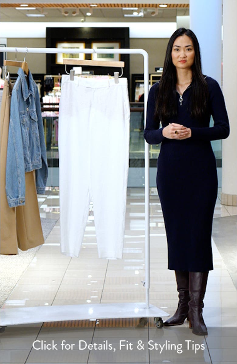 Straight Leg Linen Pants, sales video thumbnail