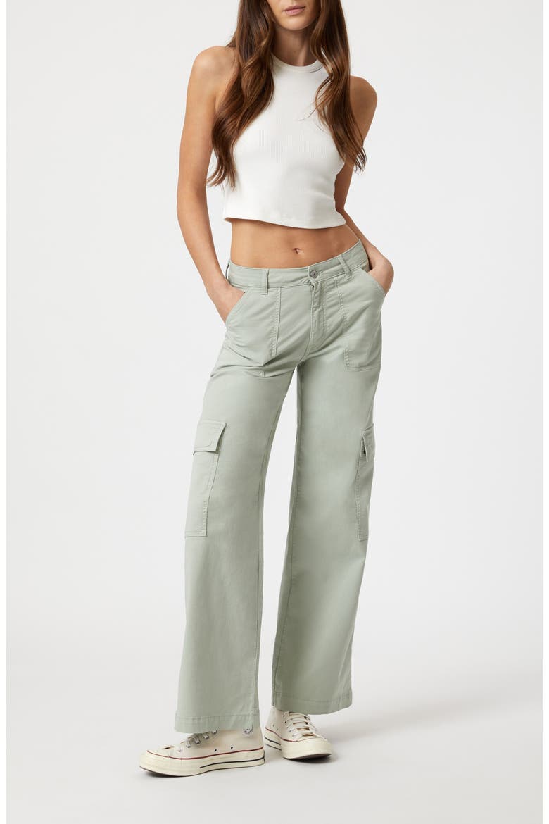 Alva Luxe Twill Cargo Pants, Alternate, color, MINERAL GREEN