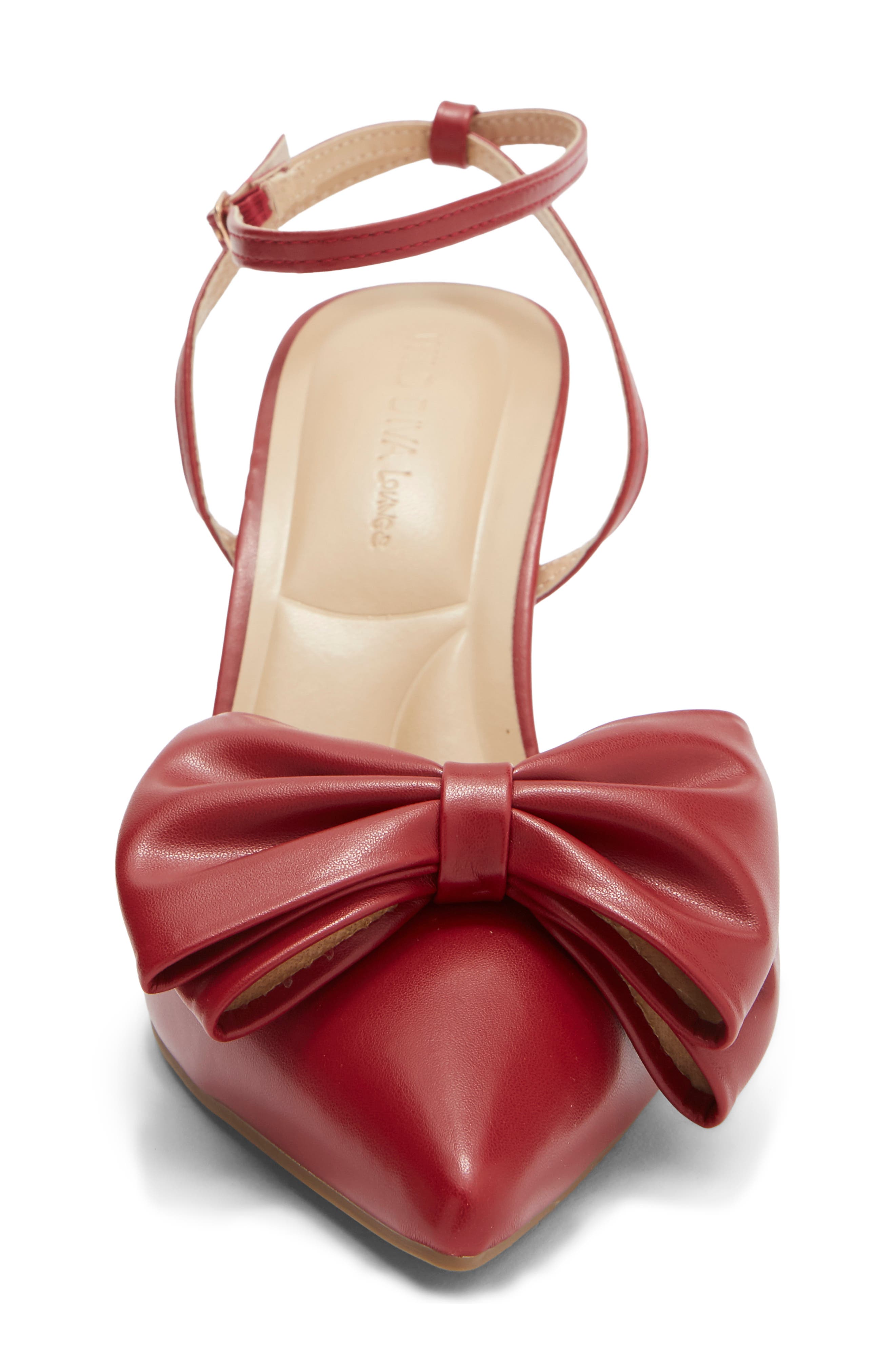 Tate Faux Leather Pump, Alternate, color, DARK RED PU