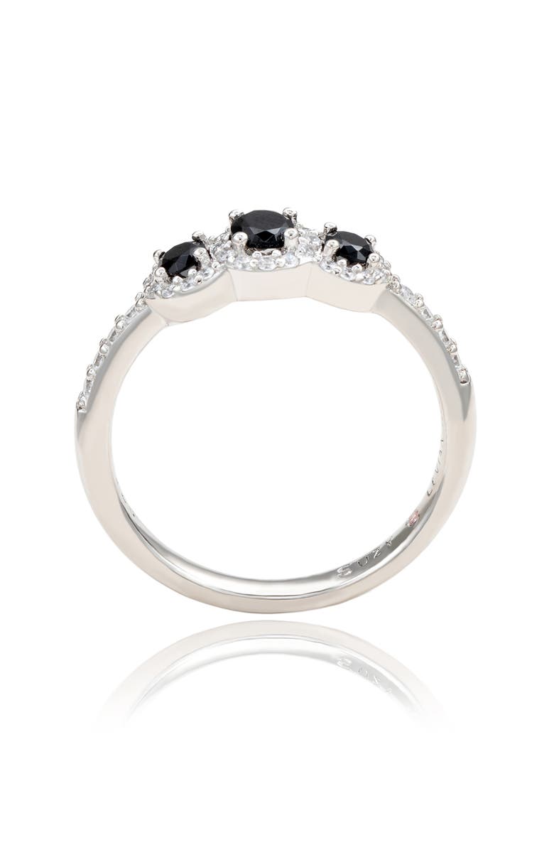 SUZY LEVIAN Black Cubic Zirconia Ring, Alternate, color, Black